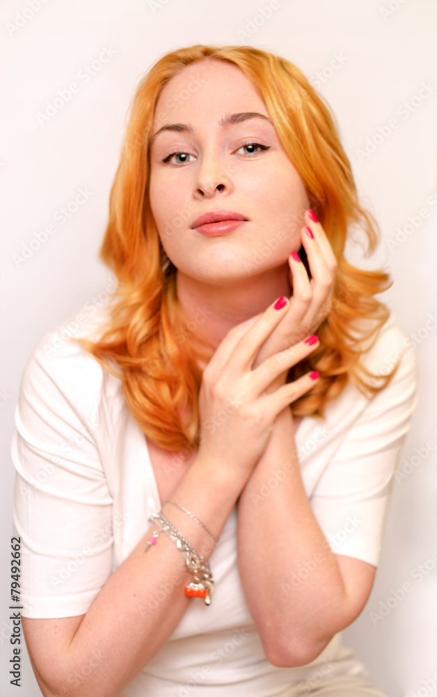 portrait of young redheaded caucasian ginger girl portrait of young redheaded caucasian ginger girl