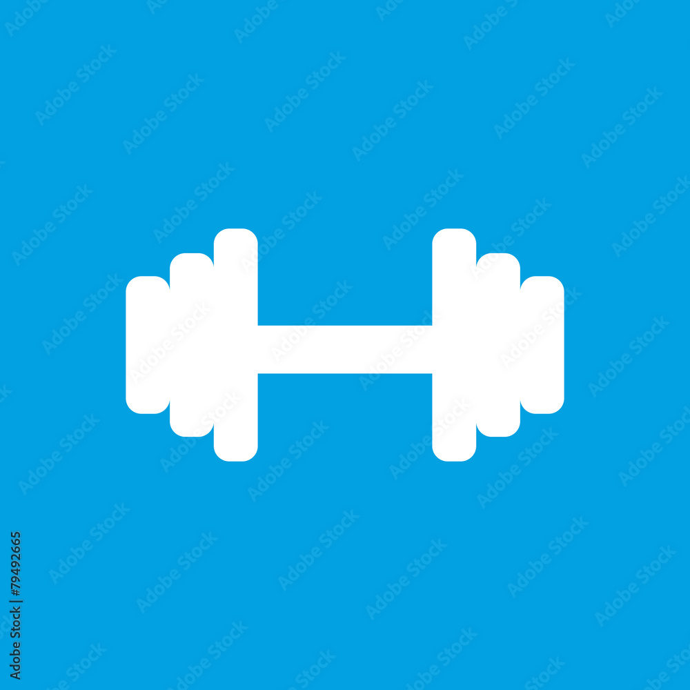 Barbell white icon