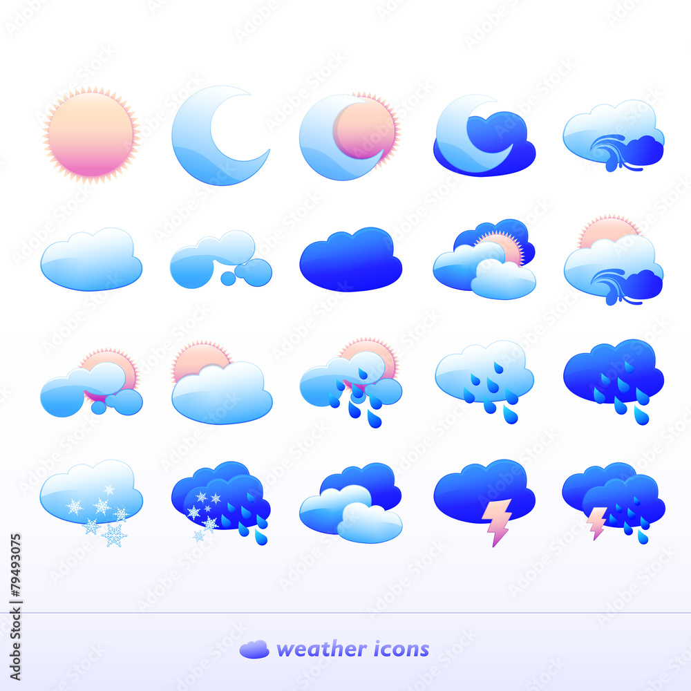 high quality vector weather icons high quality vector weather icons