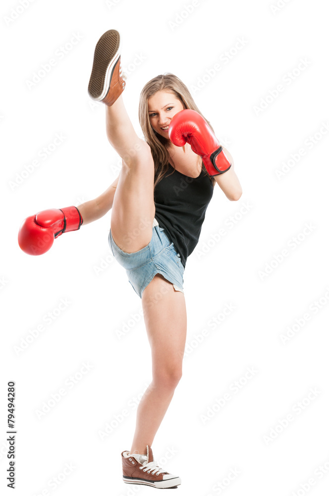 High kick with the leg