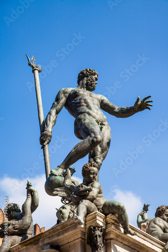 The Neptune Fountain in Piazza del Nettuno. Bologna  Italy