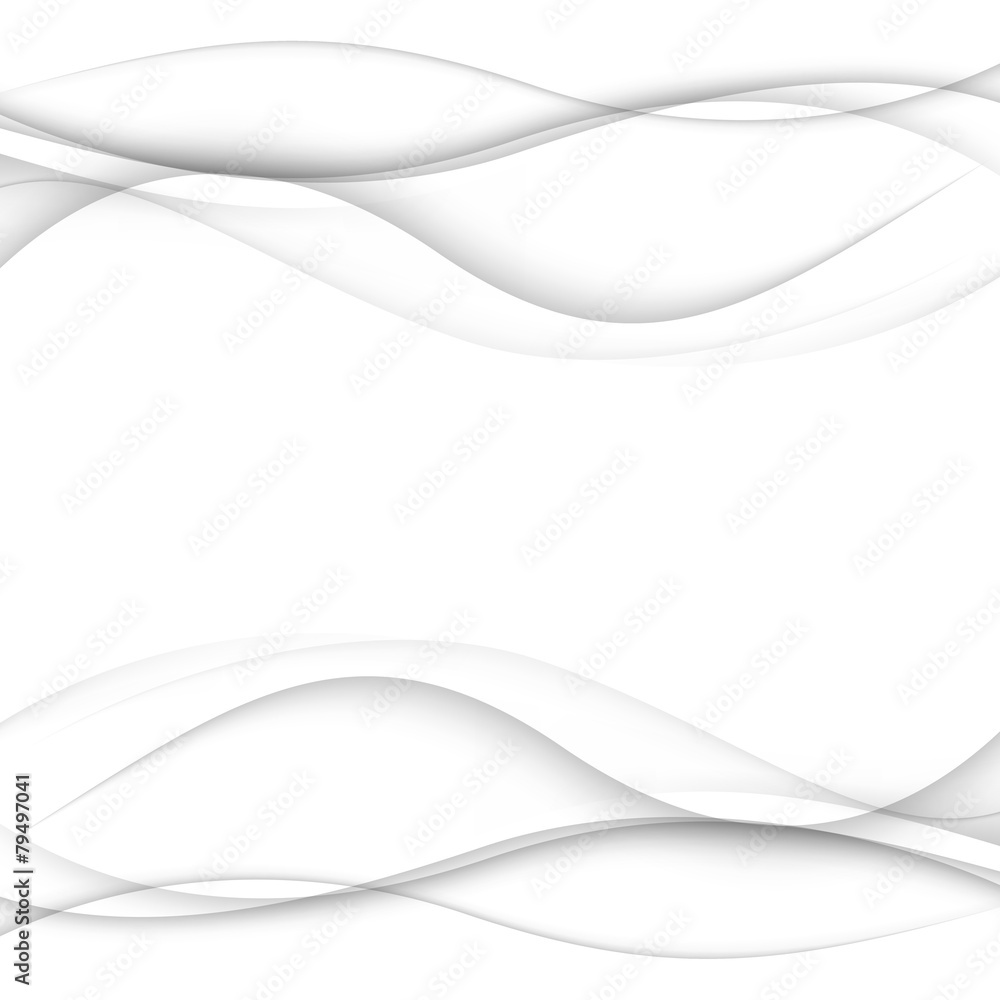 Abstract white waves - data stream concept. Vector Illustration - obrazy, fototapety, plakaty 