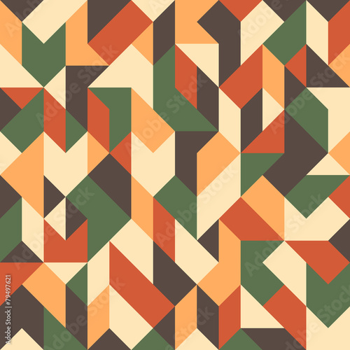 Abstract seamless pattern with triangles and rhombuses.