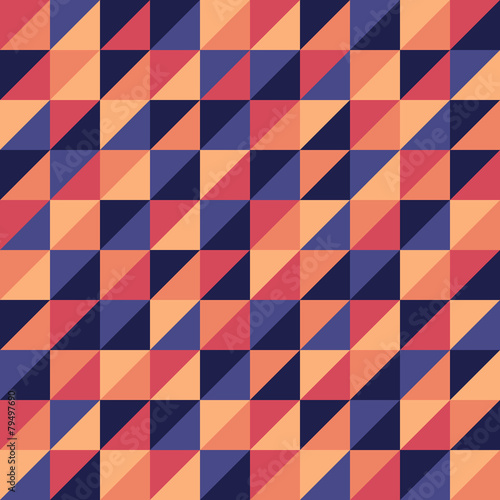 Abstract seamless pattern with colorful triangles.
