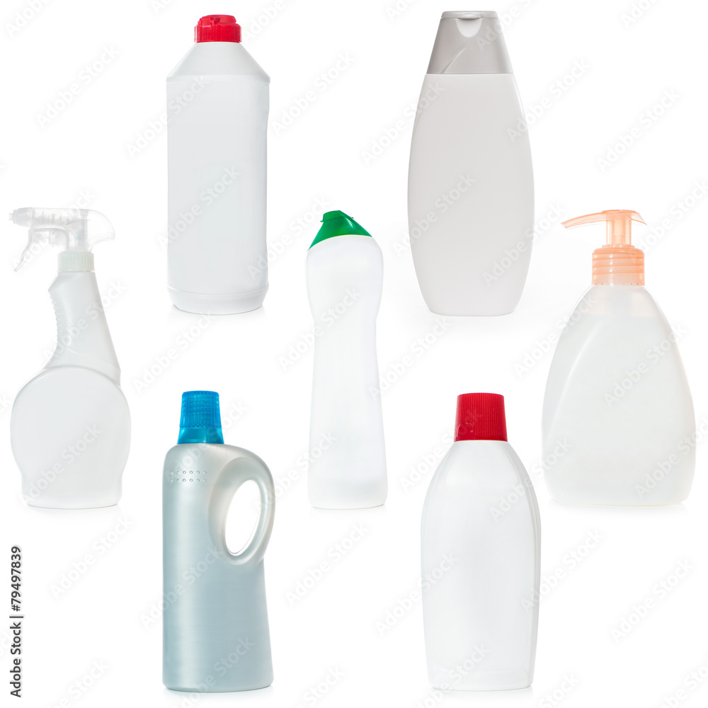 different bottles of household chemicals different bottles of household chemicals