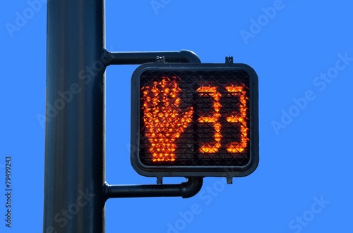 crosswalk signal at an intersection photo