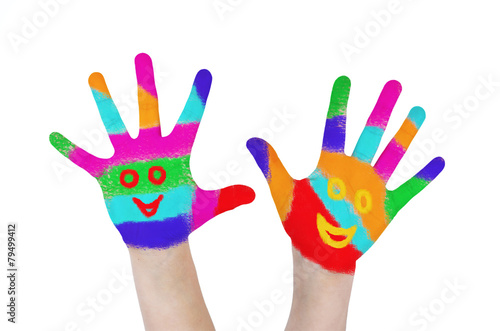 Bunte Kinderhände