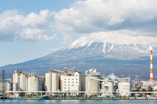 Mountain Fuji and Factory