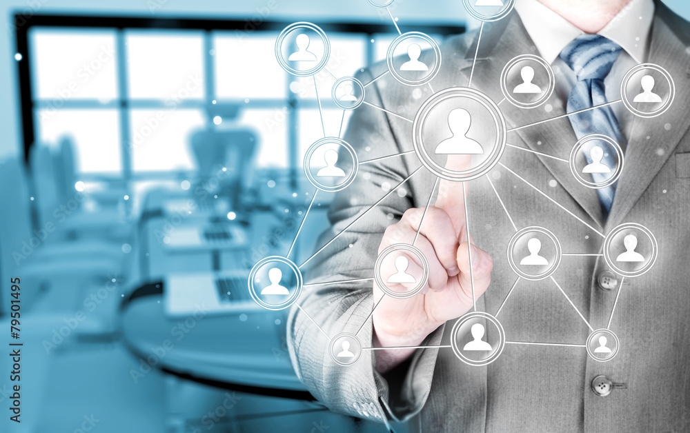 man hand pressing social media icon man hand pressing social media icon