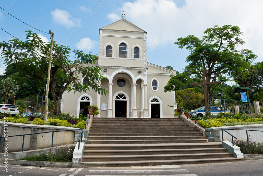 Cathedral of the Immaculate Conception in Victoria, Mahe island,