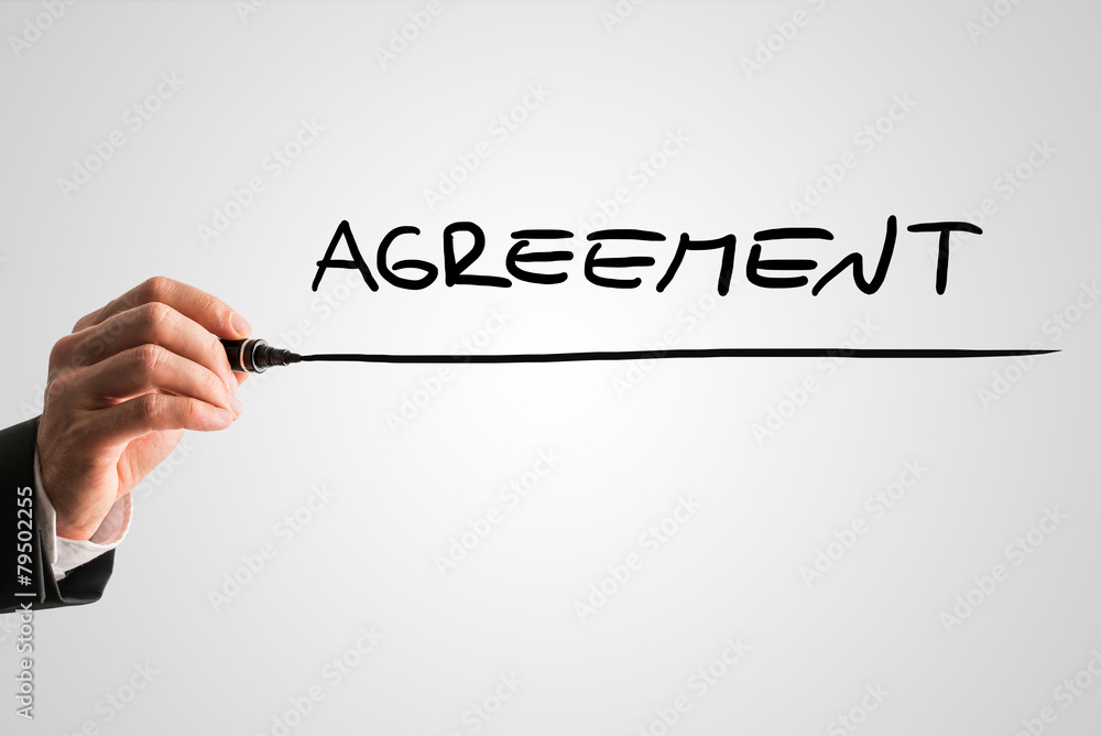 Conceptual image with the word Agreement Conceptual image with the word Agreement