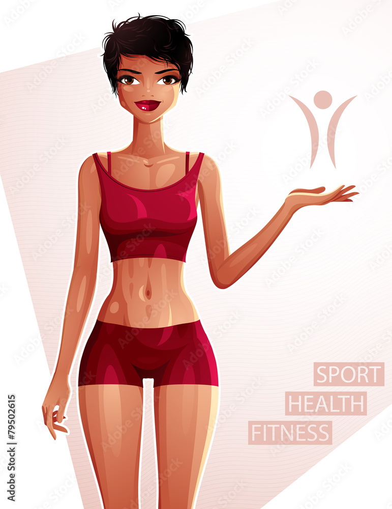 Beautiful coquette lady illustration, full body portrait of a se Beautiful coquette lady illustration, full body portrait of a se
