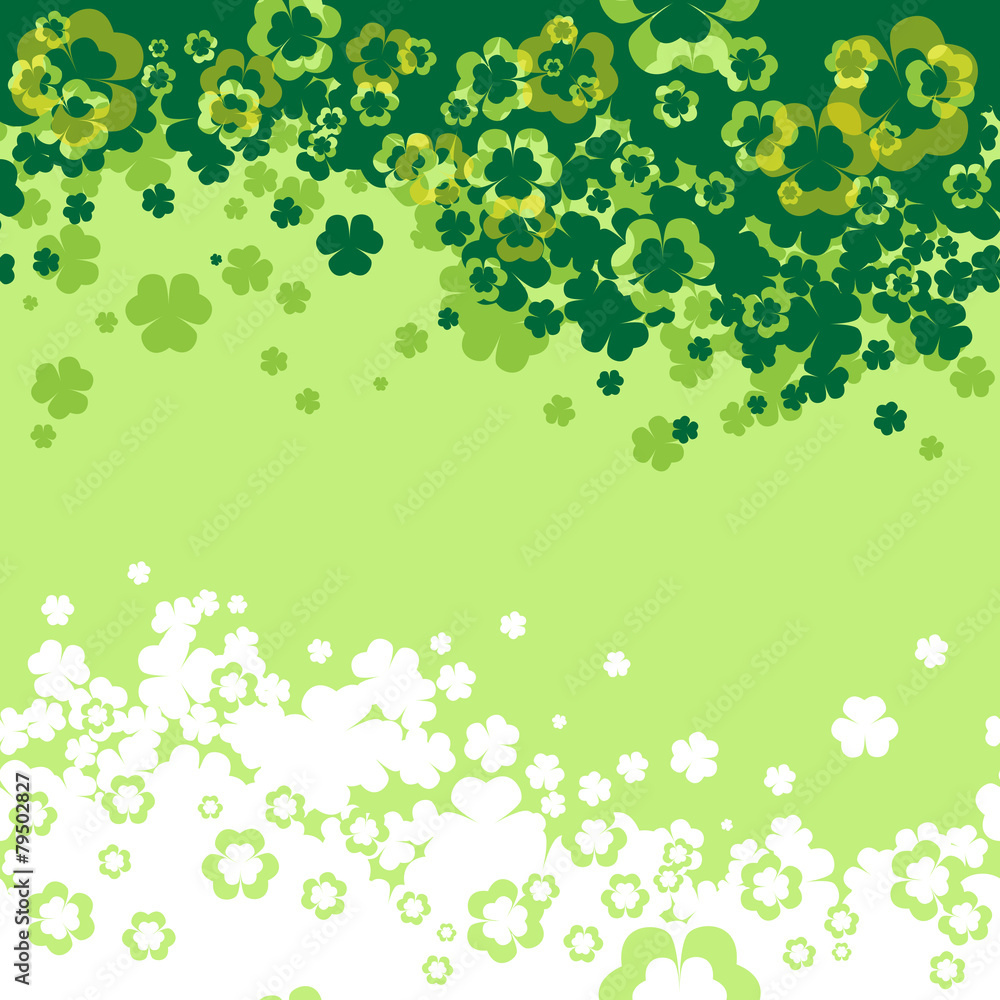 Green Shamrock leaf vector background Green Shamrock leaf vector background