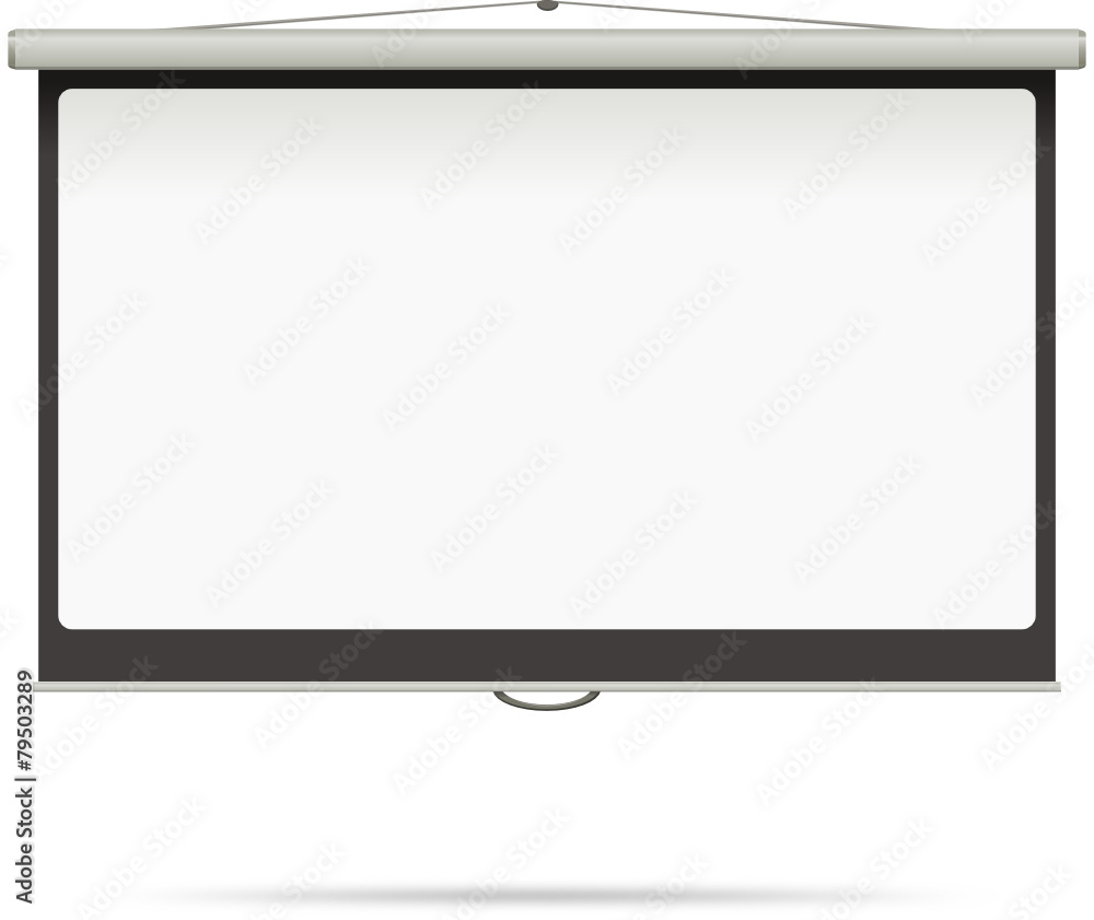 Naklejka premium Ekran projekcyjny na ścianie