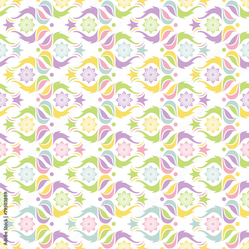 bird thai design full color on white background bird thai design full color on white background