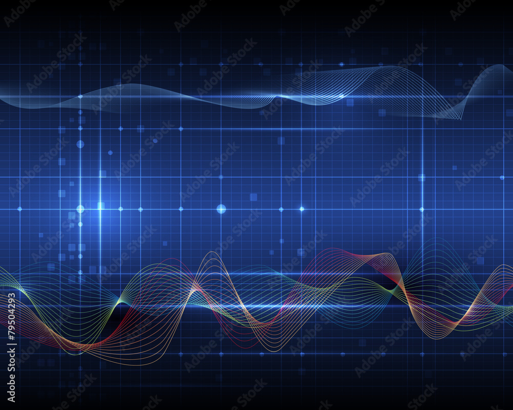 Abstract futuristic wave-digital technology concept Abstract futuristic wave-digital technology concept