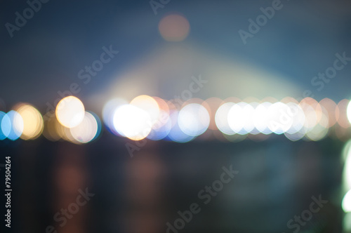 Blur light on the bridge