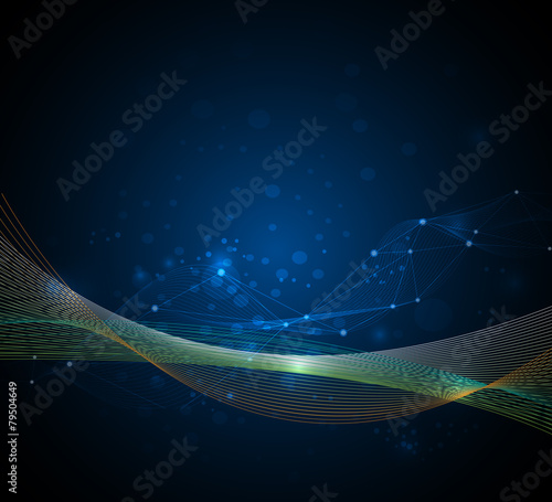 Abstract futuristic wave-digital technology concept