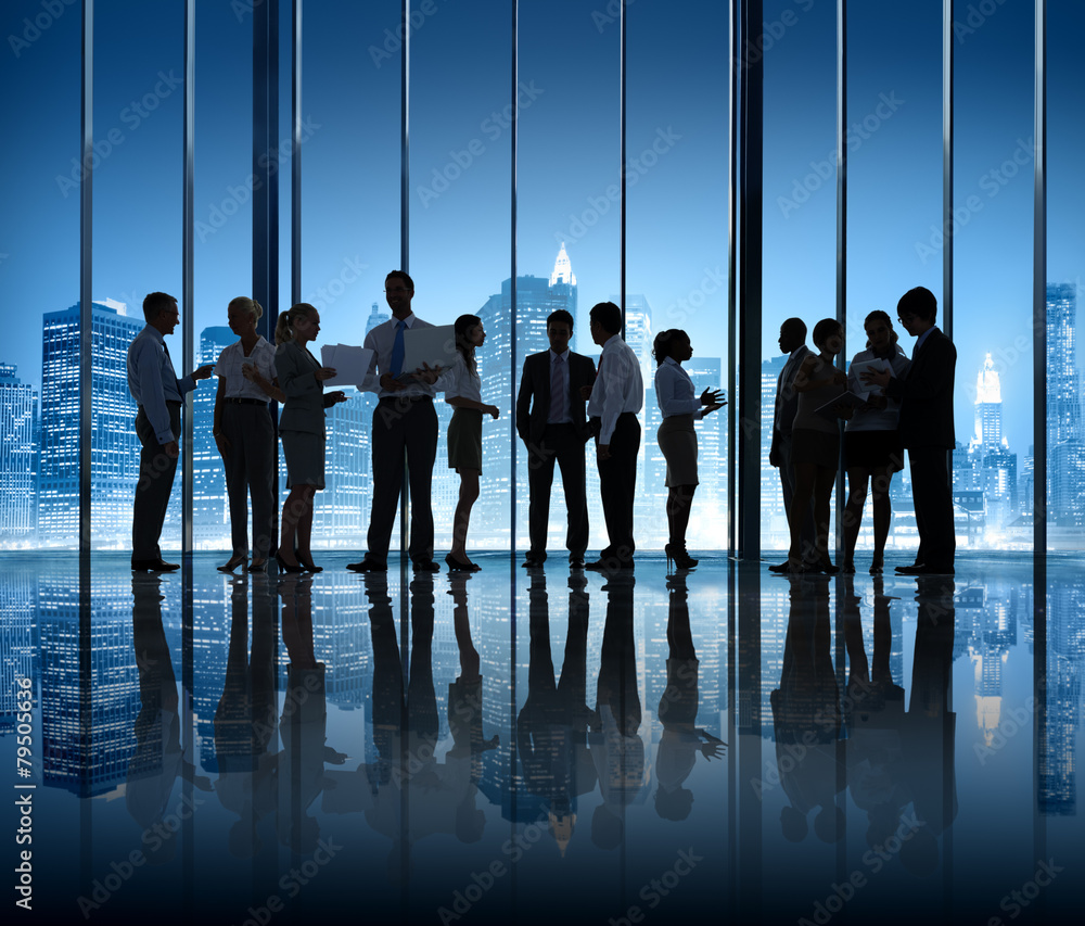 Business People Silhouette Company Togetherness Teamwork Concept Business People Silhouette Company Togetherness Teamwork Concept