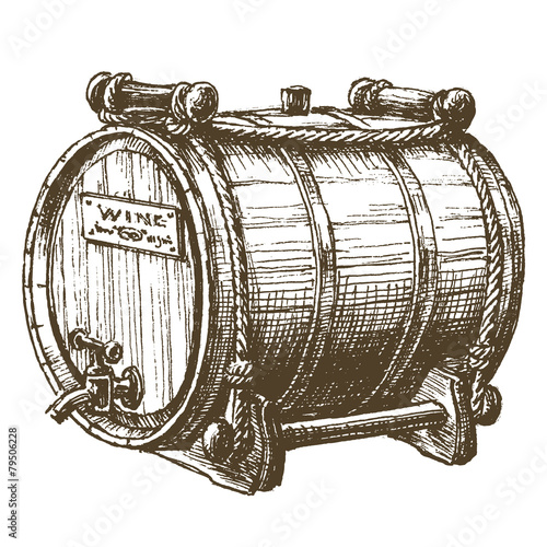 barrel of wine vector logo design template. beer or alcohol