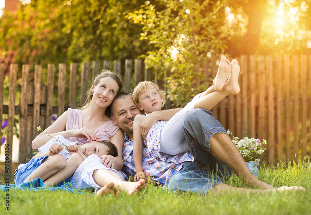 Fototapeta premium Happy family