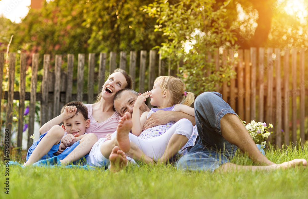 Fototapeta premium Happy family