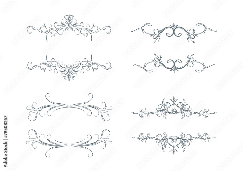 Obraz premium Set of 4 vector texts frames.