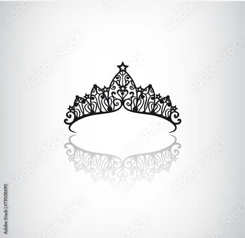 vector vintage elegant decorated with star crown icon