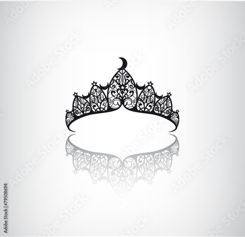 vector vintage elegant decorated with star crown icon