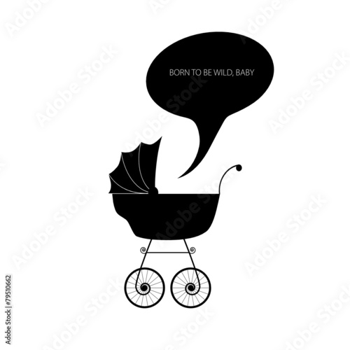 baby stroller vector
