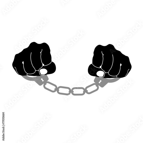 handcuffs prison vector illustration
