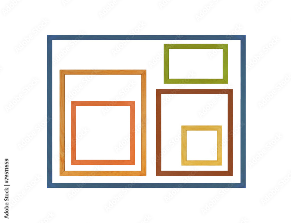 Picture Frame Pine Wood - Stock image Picture Frame Pine Wood - Stock image