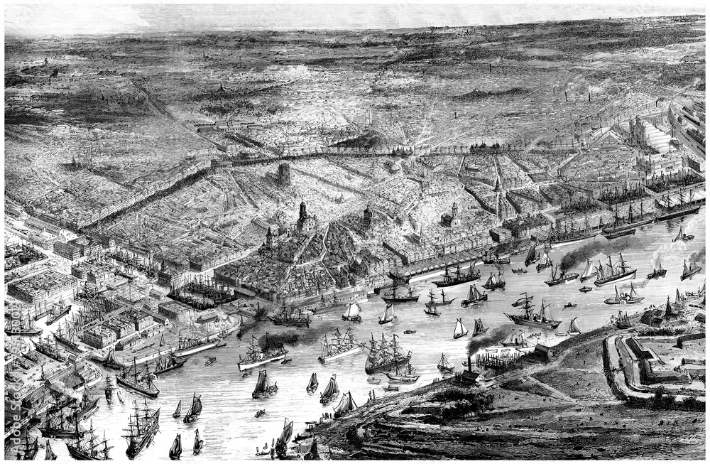 Antwerp - Anvers - Antwerpen - General View 19th century