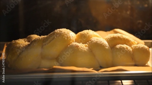 Brioche in oven