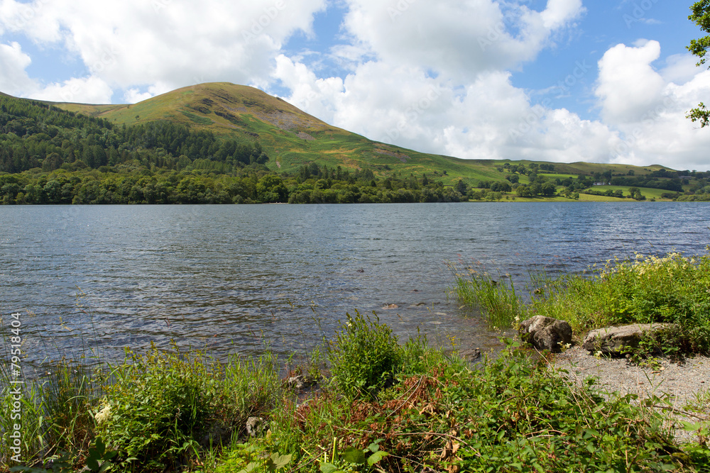 Lake and mountains Loweswater Cumbria England UK