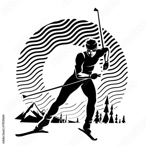 Cross-country skiing.