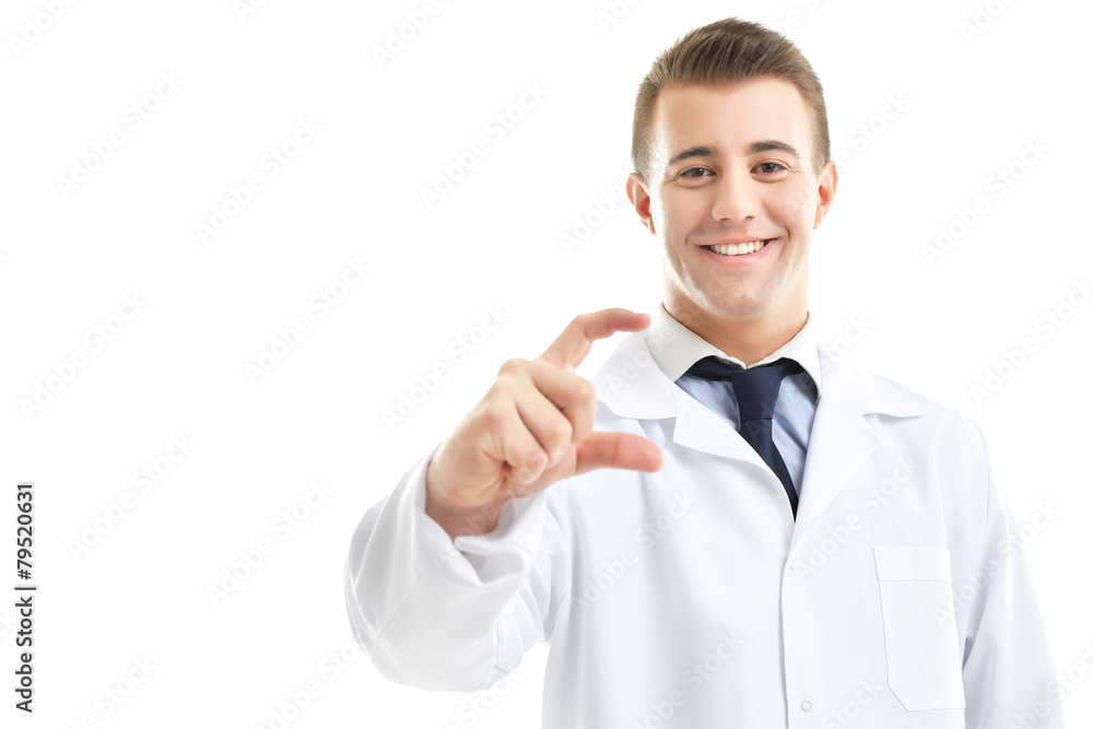 Male Doctor isolated on white