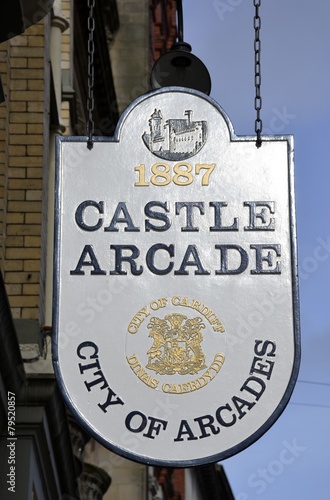Castle arcade sign from Cardiff