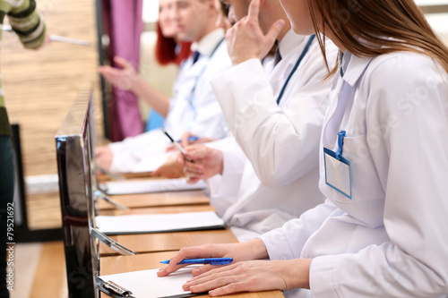 Medical workers working in ...