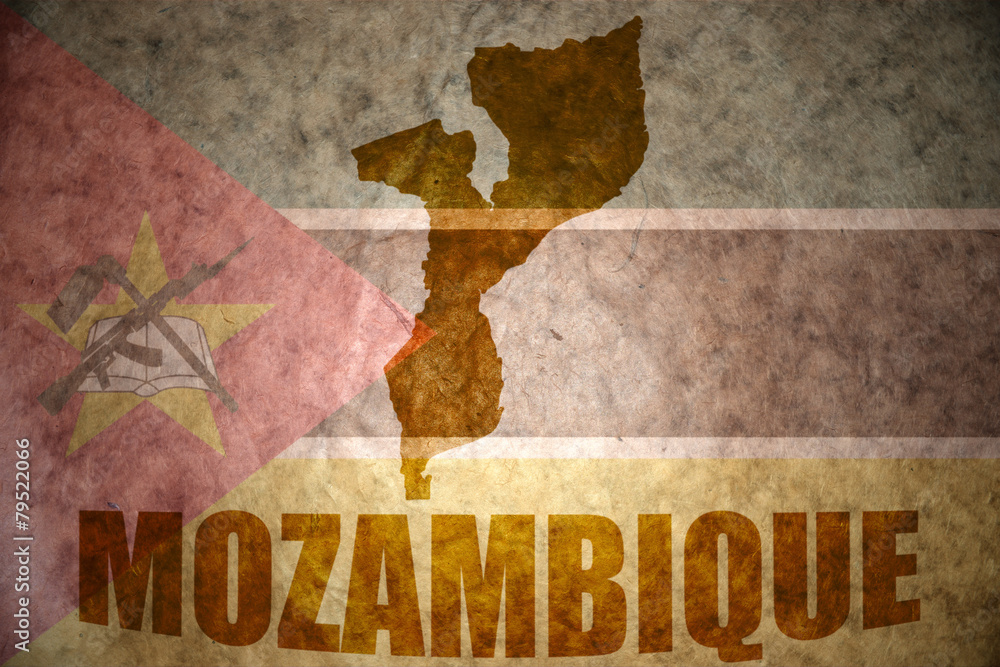 Obraz premium mozambique vintage map