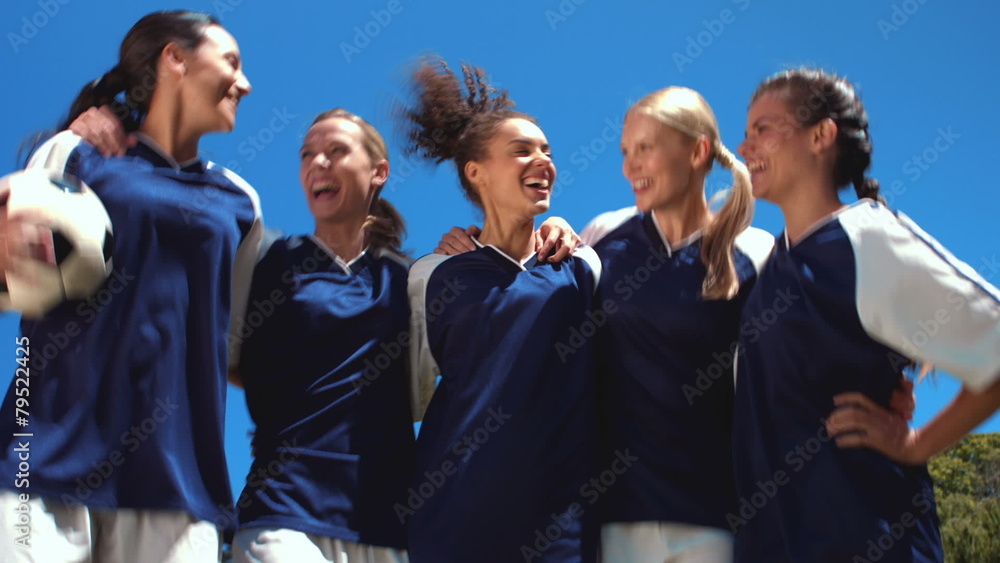 In high quality format pretty football players smiling at camera In high quality format pretty football players smiling at camera