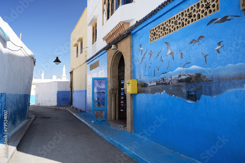 Morocco. The blue street in Kasbah of the Oudayas in Rabat © Alexmar