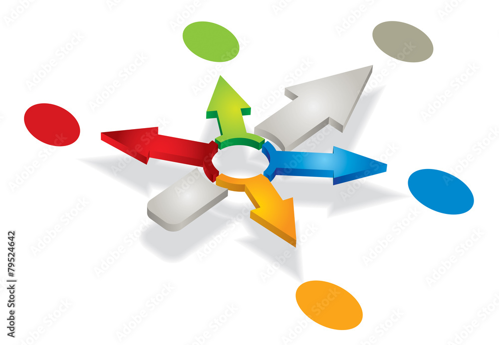 Abstract illustration with arrows Abstract illustration with arrows