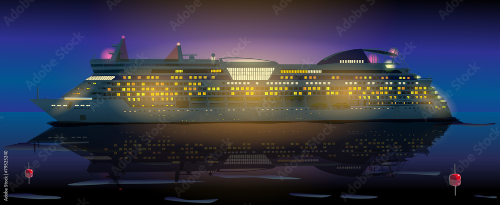 Obraz premium Big cruise ship