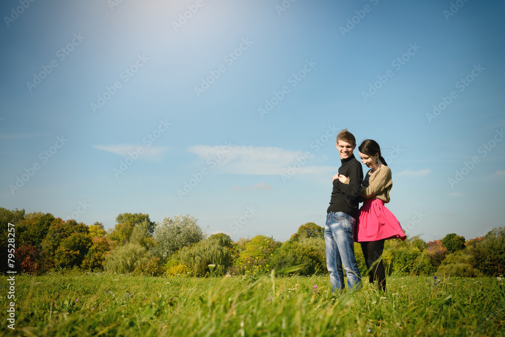 modern European couple of hipsters in love have fun