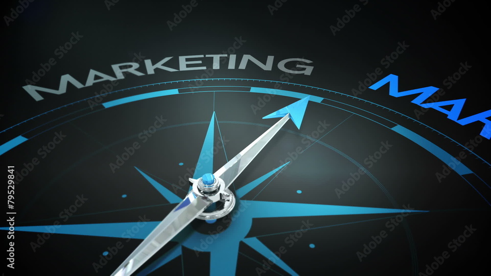 Compass pointing to marketing Compass pointing to marketing