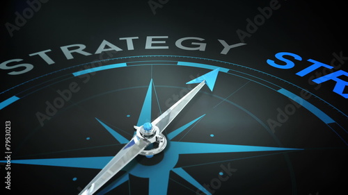 Compass pointing to strategy