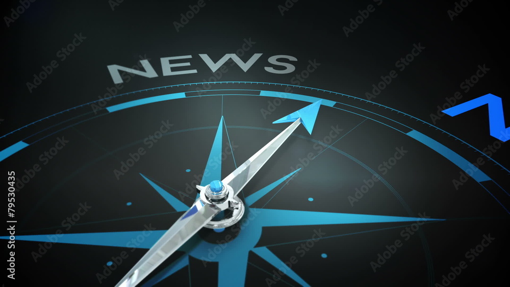 Compass pointing to news Compass pointing to news