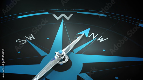 Compass pointing to the north