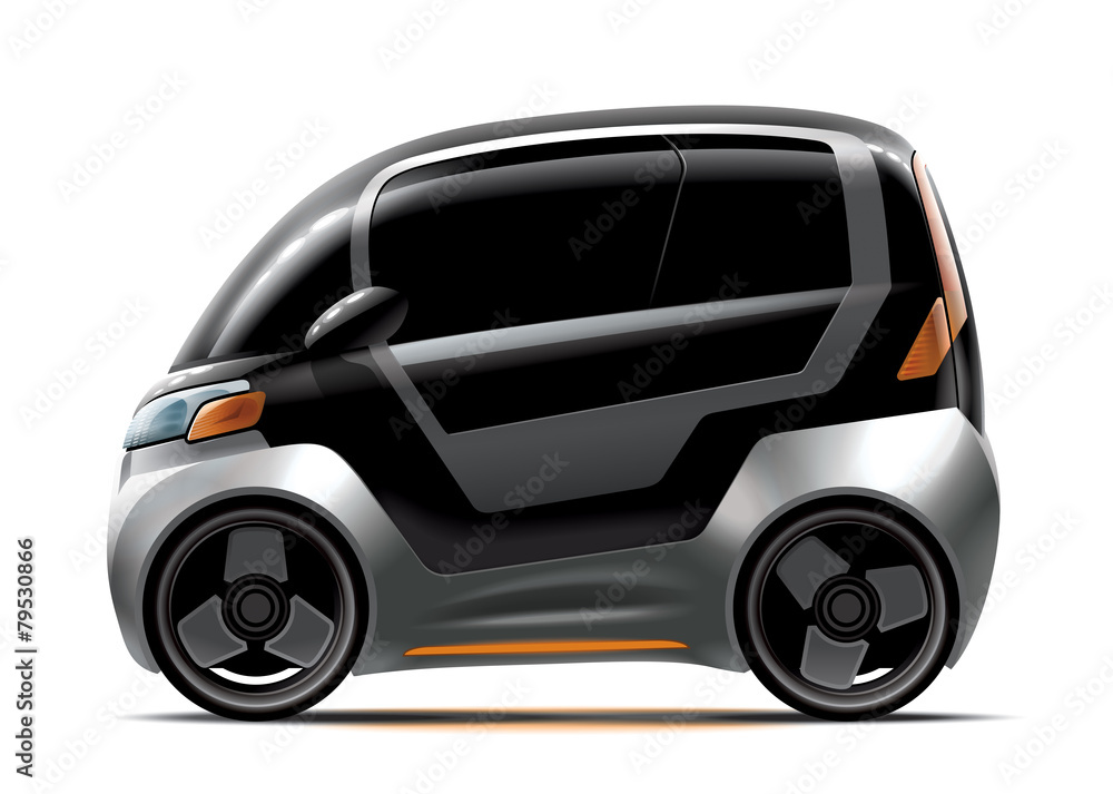 Futuristic electrocar illustration